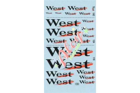 Decal  West 1/43 - 1/24 - 1/18