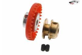 Crown 30 teeth nylon In-Line for 3/32 axle Red