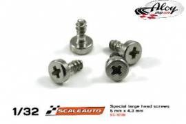 Special large head screws for body and motor mount