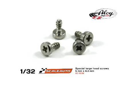 Special large head screws for body and motor mount