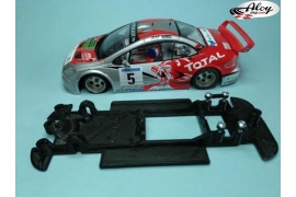 Chasis lineal Black 3DP Peugeot 206 WRC Scalextric