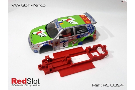 In line angular chassis VW Golf Ninco