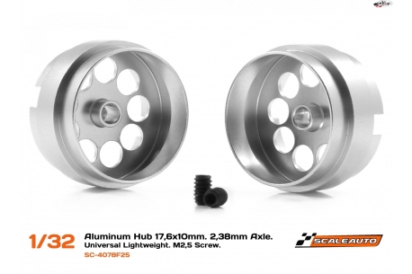 Llanta aluminio 17,6 x 10 mm. Lightweight, eje 2.38 mm. (3/32")