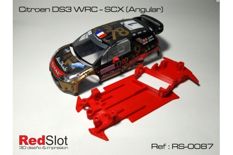 Chasis en ángulo 3DP Citroën DS3 WRC Scalextric