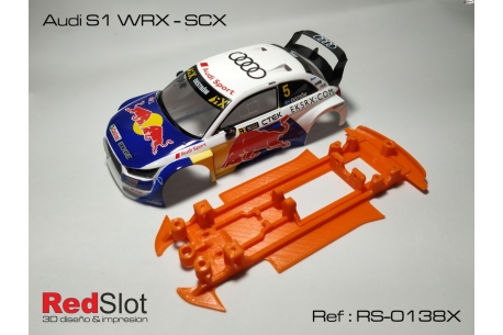 3DP In line soft chassis Audi S1 WRC SCX