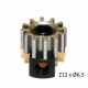Steel Pinion pull-out brass Z12 x 6.5 mm