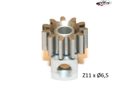 Steel Pinion pull-out brass Z11 x 6.5 mm