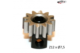 Steel Pinion pull-out brass Z12 x 7.5 mm