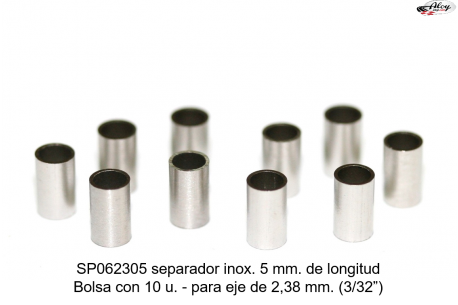 Spacer 5mm Length, for shaft 2.38 Ø ( 3/32" ) 