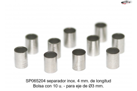 Separador 4mm Longitud, para eje 3 Ø