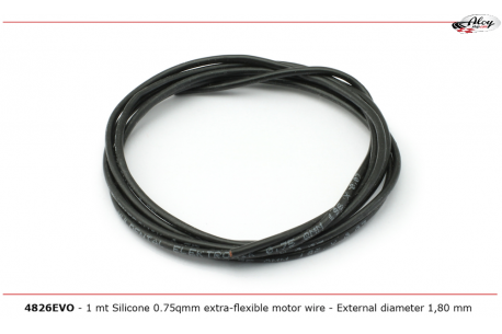 Silicon cable  1.8 x 0.75 mm extraflexible