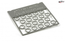 Separadores Eje de 3mm. en acero 0,5mm