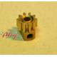 Pinion pull-out brass Z10 x 6, 5mm. MOD 0.5