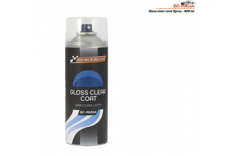 Glossy varnish spray for plastic, fiber and resin.