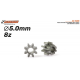 Pinion 8z. M50 steel for 2mm shaft