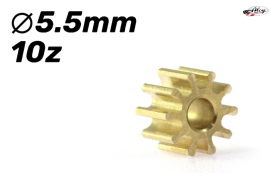 Brass sprocket with 10z 5,5 mm diameter