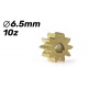 Brass sprocket with 10z 6,5 mm diameter