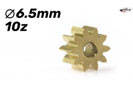 Brass sprocket with 10z 6,5 mm diameter