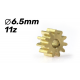 Brass sprocket with 11z 6,5 mm diameter